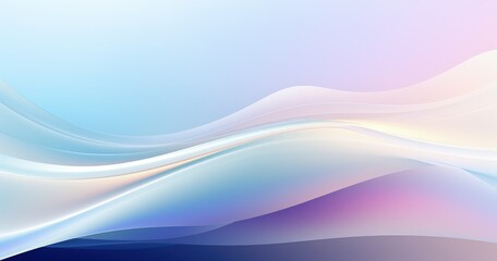 A smooth gradient background with flowing waves in soft blue and pastel colors.