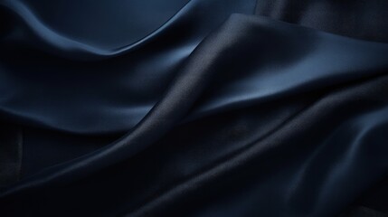 Fototapeta premium A close-up view of flowing dark fabric, showcasing texture and elegance.