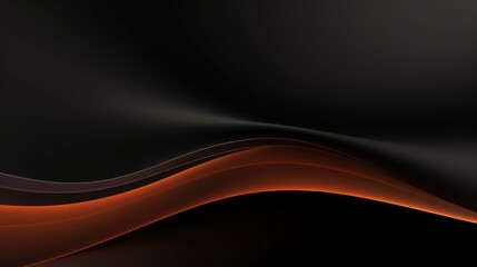 Abstract design featuring smooth black and orange waves.