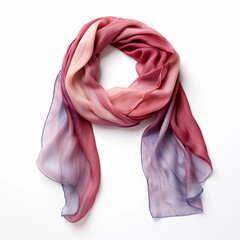 scarf Isolated on white background flat lay