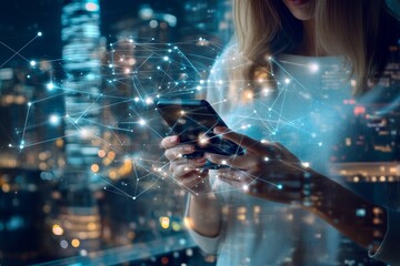 Using a wireless network to work on a phone.