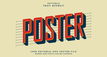 Editable text style effect - Poster text style theme.