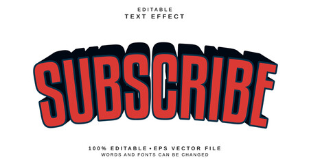Editable text style effect - Subscribe text style theme.