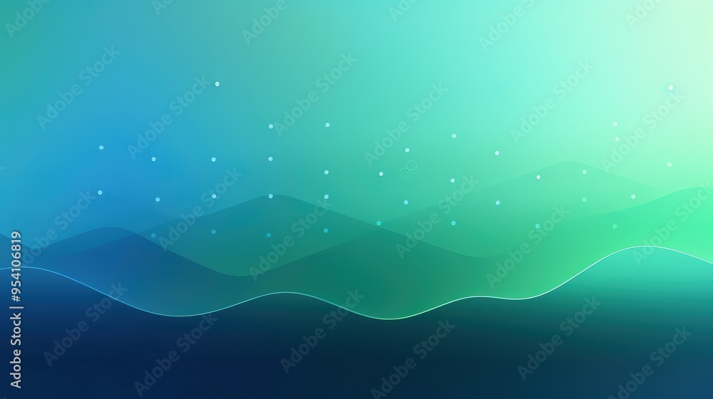 Poster a serene abstract background featuring soft waves and a gradient color scheme.