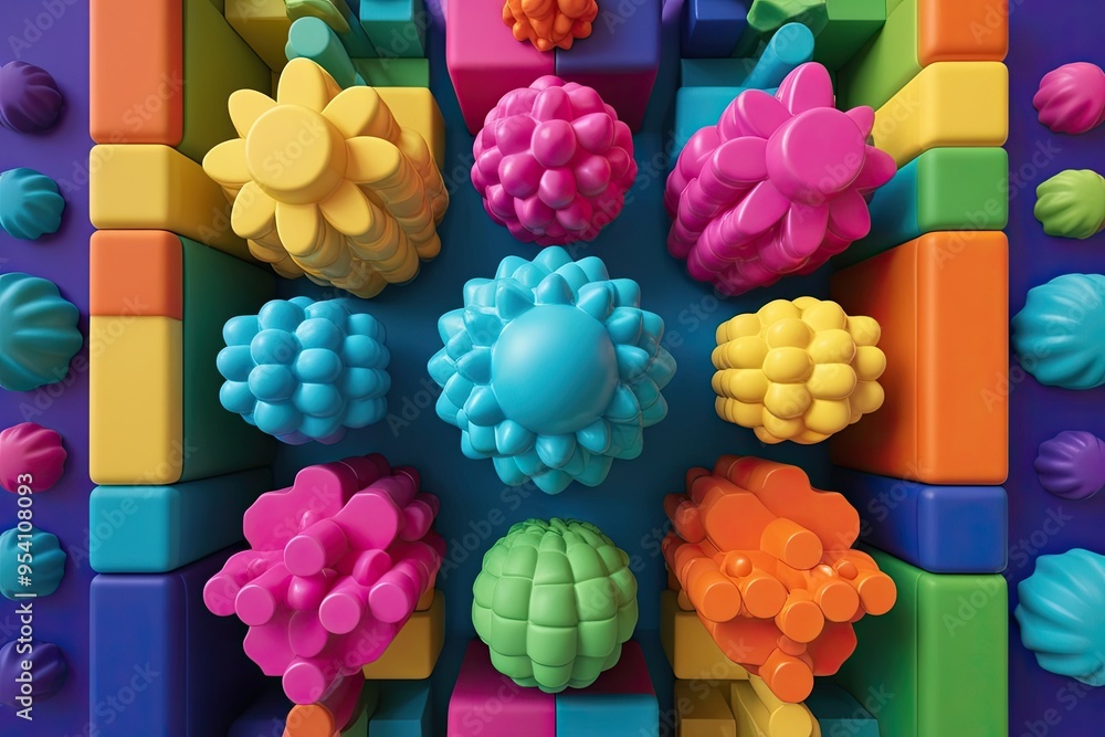Aufkleber dynamic 3d design experience with lively textures and captivating backgrounds