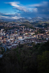 Obraz premium Northern Spain. San Sebastian. Extraordinary view of San Sebastian from above