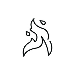 Simple flame icon. Minimalistic flame icon for social media, app, and web design. Vector illustration.