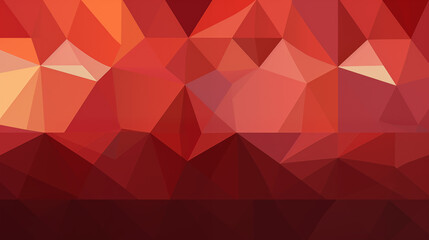 Fototapeta premium Vibrant Red and Orange Geometric Low Poly Background