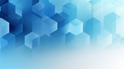 Obraz premium Abstract blue geometric shapes creating a modern, gradient background.