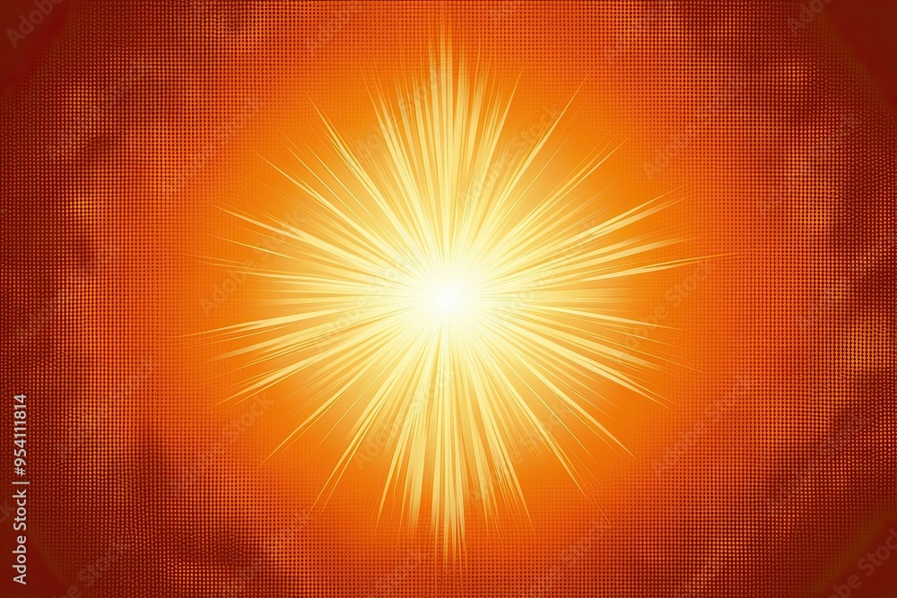 Poster vibrant orange gradient background with glowing amber light and textured noise effect for dynamic de