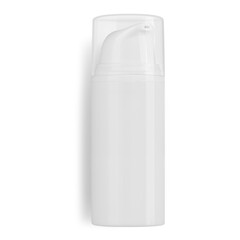 white plastic bottle isolated