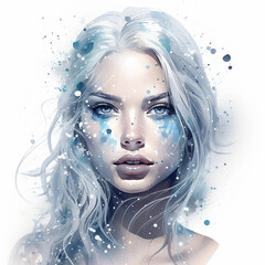 silver glitter watercolor stains