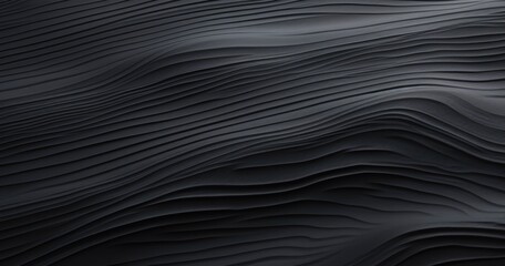 A textured black surface with flowing wave patterns, creating a modern and sleek appearance.