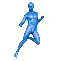 男性サイボーグ　3DCGレンダリング