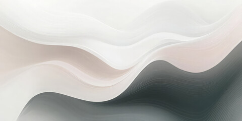 Obraz premium Abstract wavy background with white, grey, and pink tones.