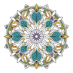 Vector creative luxury mandala line art design with white background