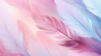Obraz premium Soft pastel feathers create a delicate and serene background.