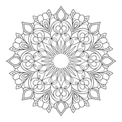 Vector luxury mandala art design with white background