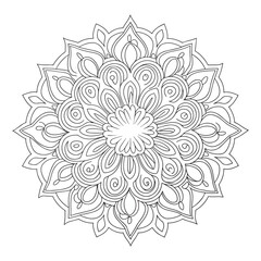Vector luxury mandala art design with white background