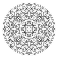 Vector mandala art design with white background