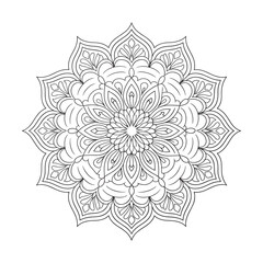 Vector mandala art design with white background