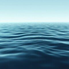 Naklejka premium Calm Blue Ocean Surface with Gentle Waves