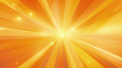 A vibrant abstract design featuring radiant orange and yellow rays emanating from a central point.