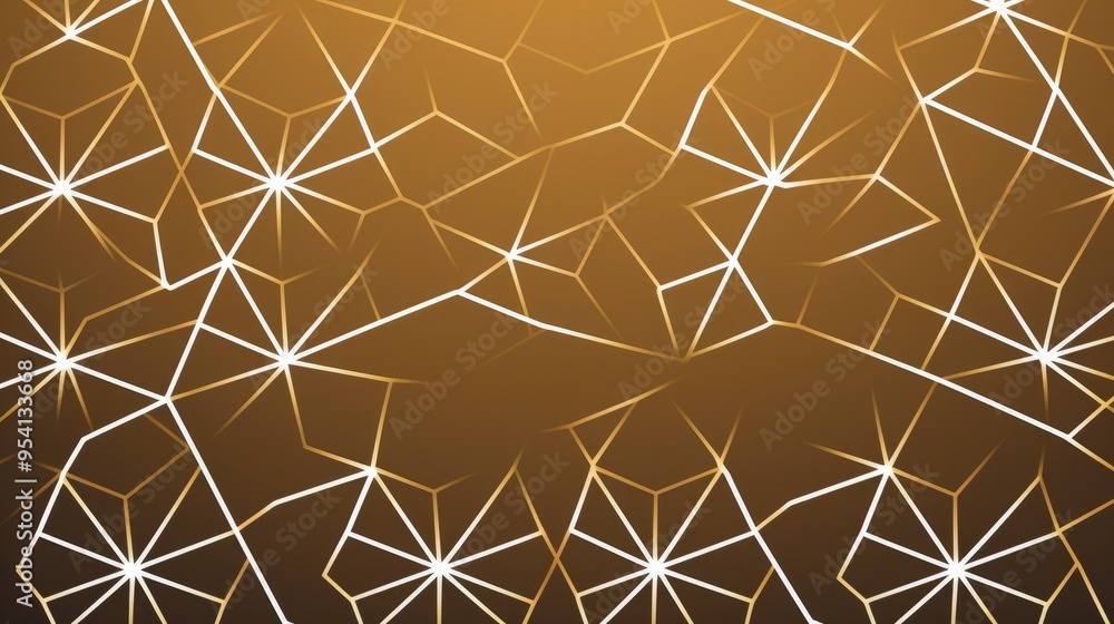Poster abstract geometric pattern with star-like shapes on a gradient background.