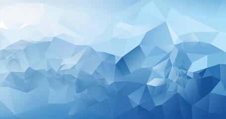 Naklejka premium A geometric abstract background in shades of blue, resembling icy landscapes or water.