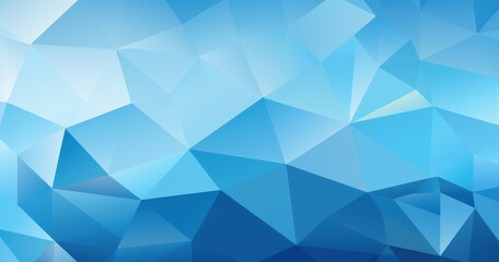 Obraz premium A geometric abstract background featuring various shades of blue in a polygonal design.