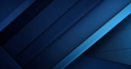 A sleek, modern blue abstract background with layered geometric shapes.