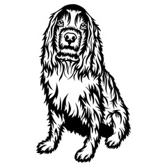 Sitting American Water Spaniel