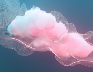 Soft Cotton Clouds in Pastel Sky Abstract, Fluffy, and Airy Background with Gentle Light Tones