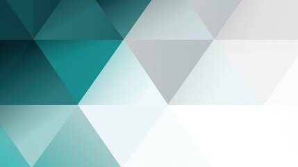 Obraz premium A geometric pattern of triangles in varying shades of teal and gray, creating a modern design.