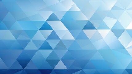 A geometric pattern featuring various shades of blue triangles in a seamless design.