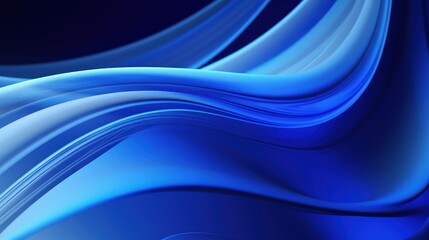 Fototapeta premium Abstract blue waves creating a smooth, flowing design.