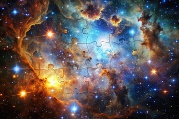 luminous nebulae unfolding with cryptic coordinates puzzle