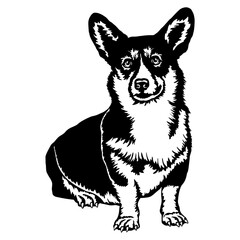 Sitting Pembroke Welsh Corgi