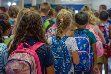 Obraz premium Children are happy to return to school