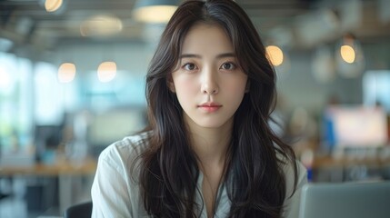 Portrait of a young businesswoman in an office setting