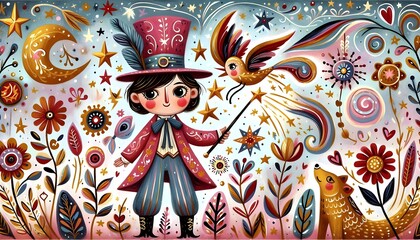 Fototapeta premium Estrellas Mágicas: Sueños y Fantasía
