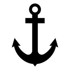 Anchor glyph solid icon