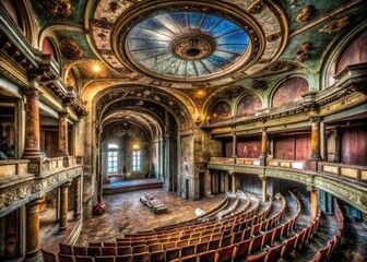 Obraz premium haunting melancholic eerie abandoned theater mystery