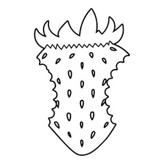 Strawberry Bitten Twice Outline
