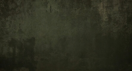 Fototapeta premium Green grunge concrete stone wall background. Dark edges