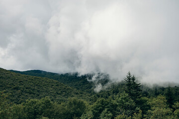 clouds over mountain