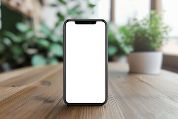 realistic smartphone blank screen mockup