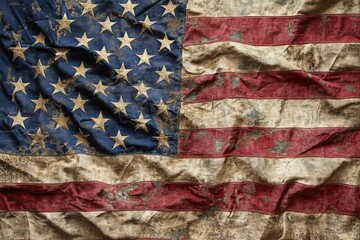 USA Flag/CloseUp of Waving American Flag in the Wind