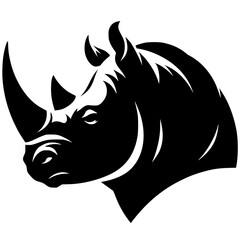 Rhino portrait silhouette © Breck