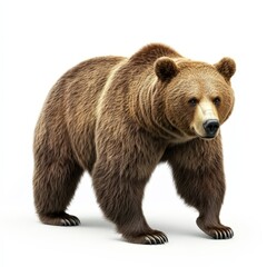 Fototapeta premium A bear is standing on a white background